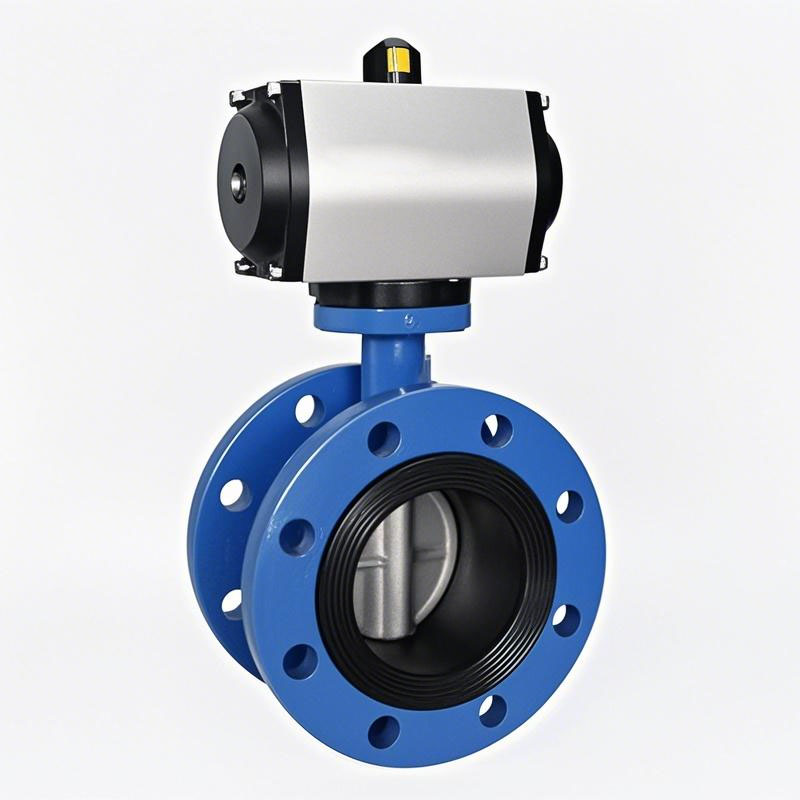 Pneumatic Flanged Center Line Butterfly Valve D641X