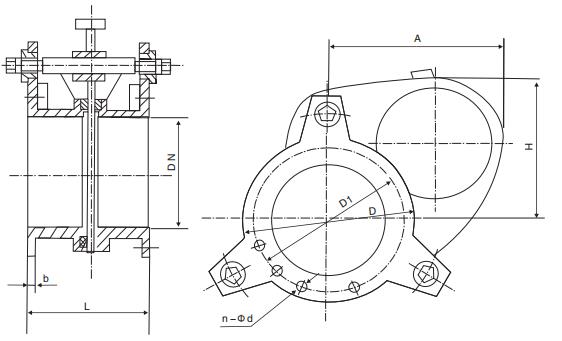 F343X Manual Blind Valve Drawing